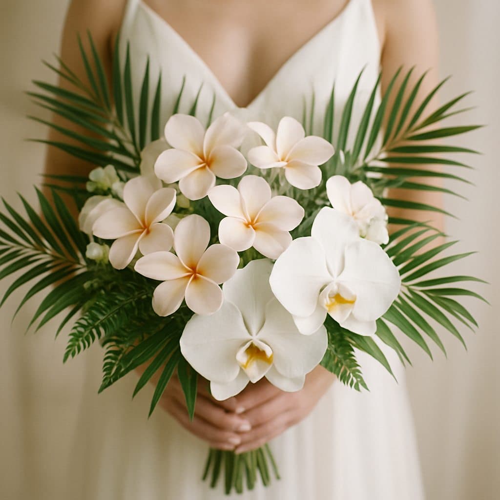 Tropical Fiji wedding flowers